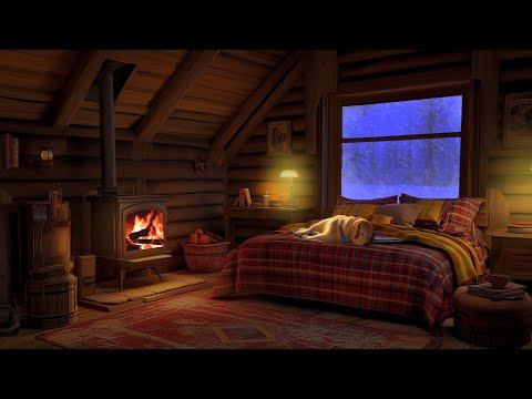 Winter Hut Sounds 🔥 Cozy Night - Free Relaxing Sounds, from Insomnia, Sleep Better