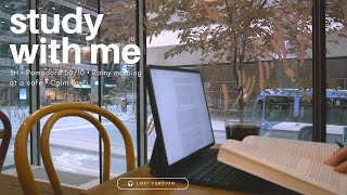 3-HOUR STUDY WITH ME 🎵 Cozy Morning at a Cafe / Calm Lo-Fi / Pomodoro 50/10 [Music ver.]