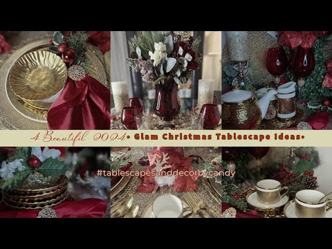 4 Beautiful Christmas Tablescape Ideas | Tablescapes and Decor By Candy