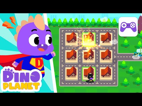 Learn directions with the DINO | 👀🕵️IQ game: Catch the thief & Frog jumping  | DINO Cartoon Class