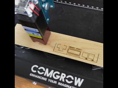 Laser Cutting a Wooden Nintendo Controller #shorts