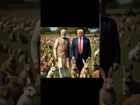 World Leaders & Cuteness Overload: Trump & Modi with Rabbits