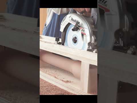 Making a round bar from hardwood with a circular saw #shorts