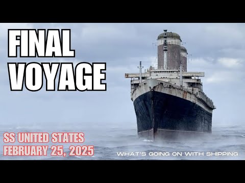 Update On the Final Voyage of SS United States | Tow by Vinik 6 | Off the East Coast of Florida