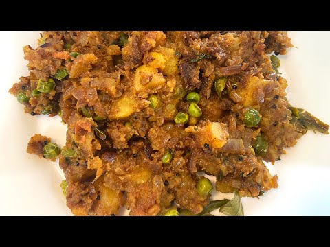 Urulai pattani curry | flavour packed spicy and tangy side-dish recipe for rice| potato peas curry