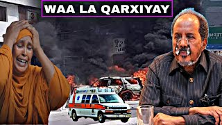 Daawo Oohinta Caawa Villa Somaliya Xasan oo Qarax ka Bad-baaday Saraakiil Ku Geeriyootay..