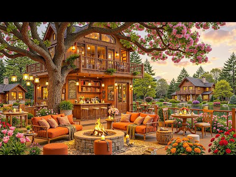 Smooth Piano Jazz Music ☕ Spring Coffee Shop Ambience for Work, Relaxation & Happy Start to the Day