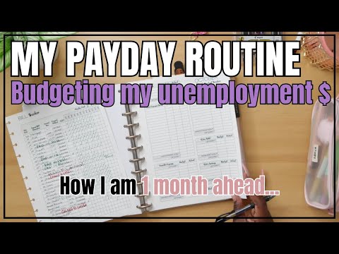 PAYDAY ROUTINE | BUDGETING MY UNEMPLOYMENT CHECK | HOW I AM 1 MONTH AHEAD?