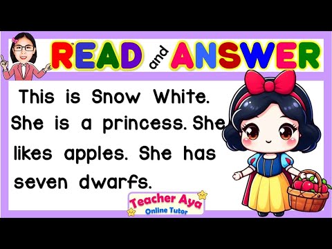 SHORT STORY WITH QUESTIONS | ENGLISH READING COMPREHENSION FOR GRADE 1, 2, 3 | Teacher Aya