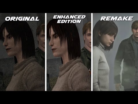 Silent Hill 2 - Full Angela Graveyard Scene Comparison - [Original vs Enhanced Edition vs Remake]