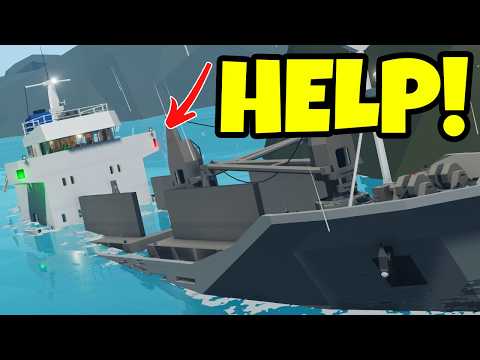 Captain SINKS SHIP In HUGE CRASH! Stormworks Multiplayer