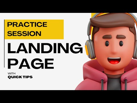 Landing Page Designs Practice Session & Quick Tips in Hindi @webdartsolutions