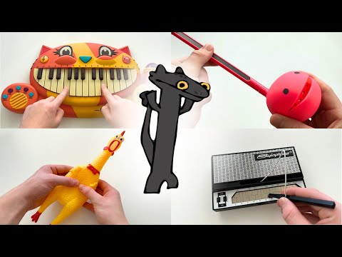 Toothless dance meme on 20 instruments