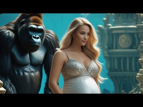 Gorilla Life with beautiful pregnant woman #viralshort #trendingshort #happy #gorilla #animallover