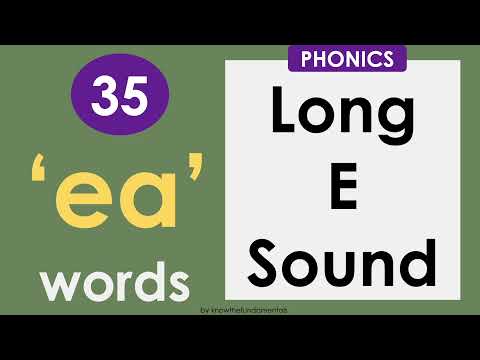 long e sound ea words | ea words with long e sound | ea words phonics |  ea words for first grade