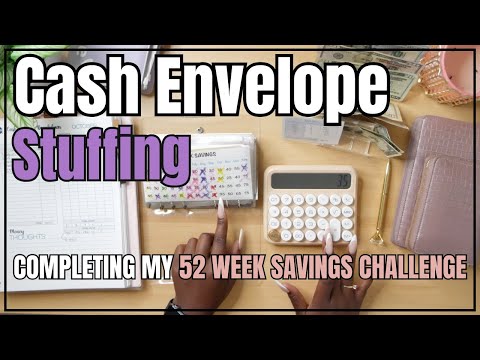 CASH ENVELOPE STUFFING | 52 WEEK SAVINGS CHALLENGE COMPLETED