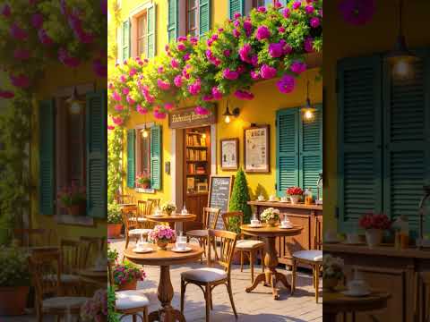 Relaxing Outdoor Coffee Shop Ambience 🍂☕ Cozy Bossa Nova Melodies for a Calm Café Escape