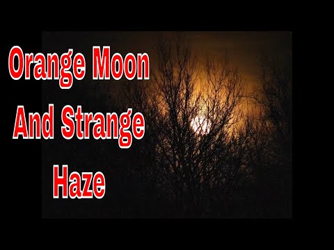 The Moon Haze And Orange Moon