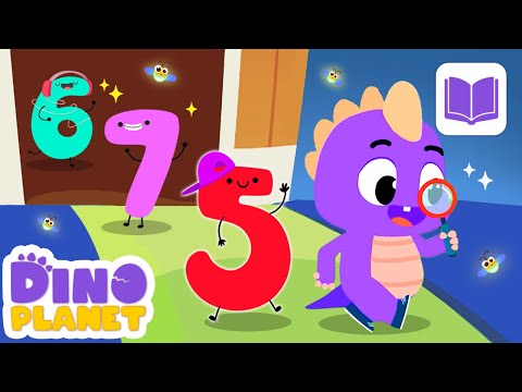 Learn to count 1-10 | 🦉🌛🌓 Math Story: A Lively Night  | Dino Cartoon Class