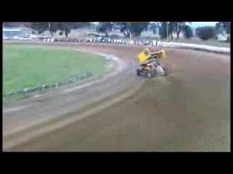 sprint car up close on country track