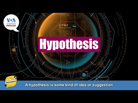 How to Pronounce:  Pronouncing scientific terms – hypothesis