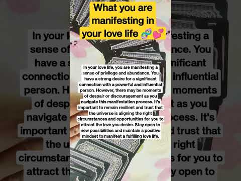 What are you manifesting in your love life 🧬💕#tarot #love #crush #manifestation #shortsviral