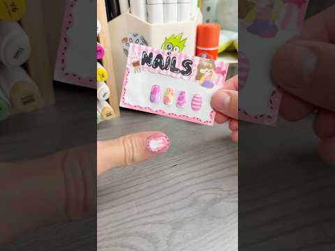 💅DIY Cute Paper Nails!? #papernails #papercraft #cutecrafts #miniecraft #craft #cute #nails