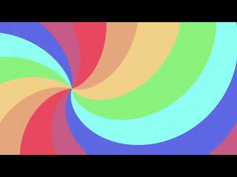 1H long relaxing satisfying Screensaver of colorful rainbow spiral Video Loop no sound, no music