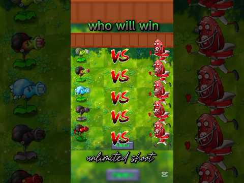 Tall nut zombie vs all peashooter #plants #games #hybrid #yt shorts #viralshorts #explore #pvzhack