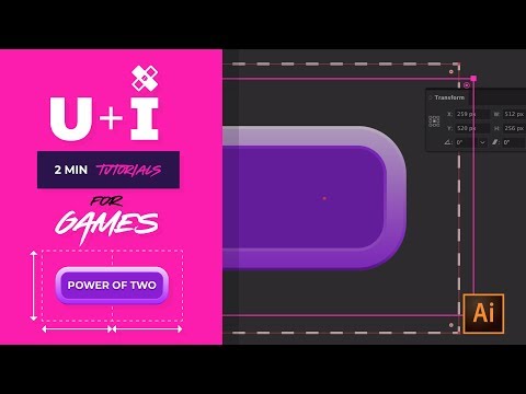 U+I 2min Design Tutorials for Games - Power of Two Optimisation in Illustrator