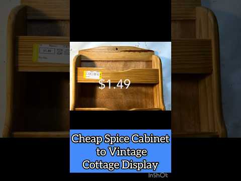 $2 Spice Rack Gets a Cottage Makeover! #shorts