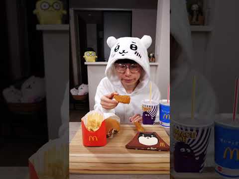 First time trying the GRIMACE SHAKE from McDonalds Japan🥤#food #asmr #shorts