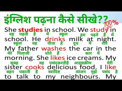 English के एक एक  word को पढना सीखे| | translation English se Hindi mein | इंग्लिश से हिंदी अनुवाद