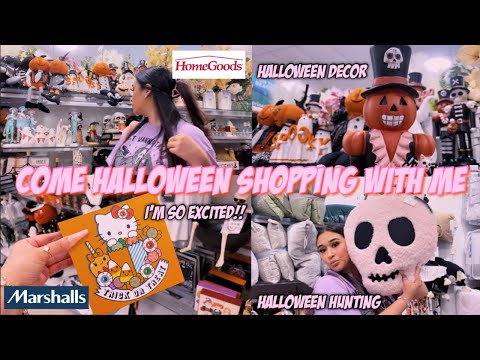 COME HALLOWEEN HUNTING WITH ME | HomeGoods, Marshalls, & Burlington + haul at the end (spooky vibes)