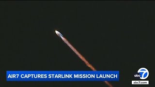 SpaceX launches 23 satellites on Falcon 9 rocket; dazzling display seen in skies above SoCal