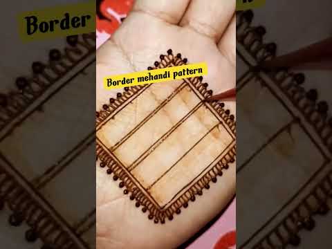 border mehandi pattern।। मेहंदी डिजाइन #hennapattern #borderpattern #simplemehndi #trendingshorts