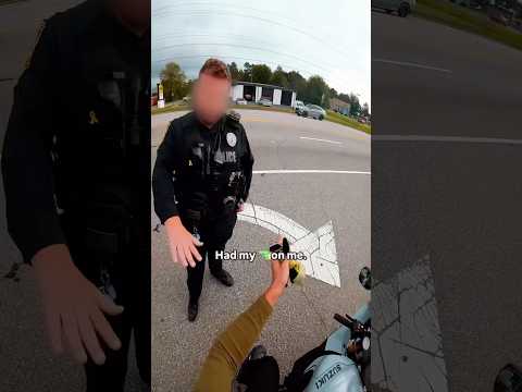 Rider Tells Cop He Has A Gun | @rjmakesvideos on IG #motorcycle #police #cop