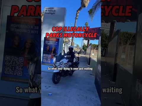 Motorcycle Cop Gets Yelled At For Illegally Parking | @FilmThePoliceLA #motorcycle #cop #police