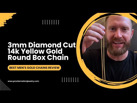 3mm Diamond Cut 14k Yellow Gold Round Box Chain | Best Men's Gold Chains Review