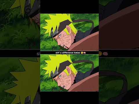 Find the 4 difference? #naruto#anime#narutoshippuden#viralshort#dragoball#ytshorts#squidgame#puzzle