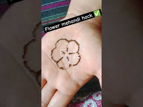 simple flower mehandi hack ✅👍।mehandi design#mehandidesign#hennapattern #shorts#flowermehandi#hacks