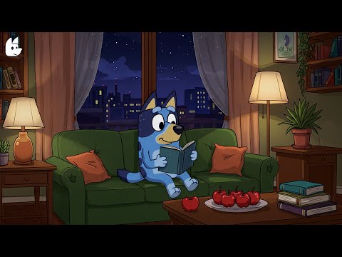 Bluey Dreamy Night Study 📚 Lofi Music for a Productive Night 🌙  Warm & Cozy Lofi