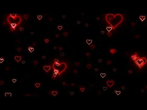 Flying Red Neon Hearts | Relaxing screensaver | 4k Hearts Background