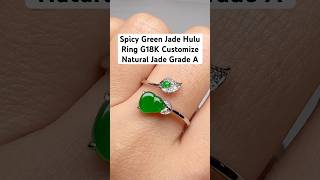 Spicy Green Jade Ring G18K Customize #jewelry #earrings #pendant #necklace #ring #bangles #bracelet