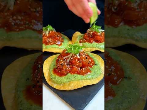 Spicy Tuna Tostadas #shorts