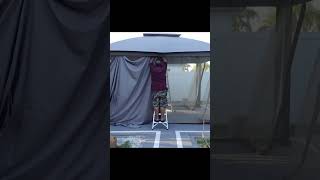 DIY Backyard Patio Makeover | Outdoor Gazebo Assembly in One Day #shorts #gazebo #backyard #patio