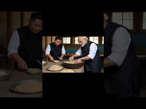 "Modi & Kim Jong Un Village Roti-Making Challenge Goes Viral!"