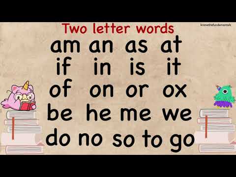 Two alphabet words | 2 letter words | Two letter sight words | Preschool Learning | Phonics for Kids