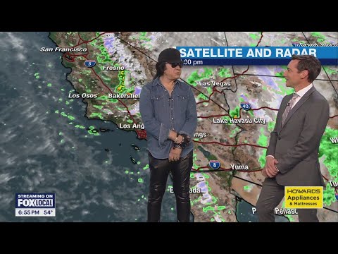 Gene Simmons delivers the weather on FOX 11