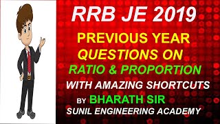 RRB JE PREVIOUS QUESTIONS| RATIO& PROPORTION EXPLAINED WITH EASY TRICKS